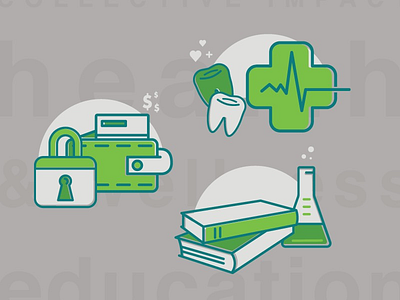 Icon Set books education finances health icon icons tooth wallet