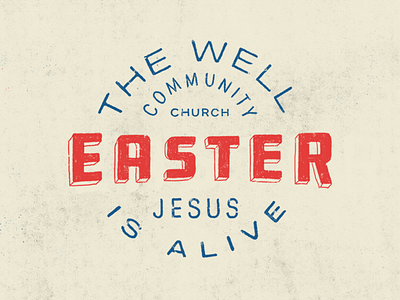 Easter Series badge church easter jesus sermon series texture type