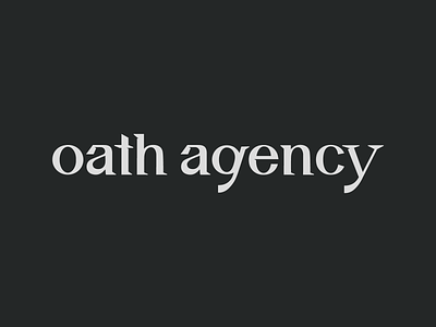 Oath Agency Logo agency logo oath type typography