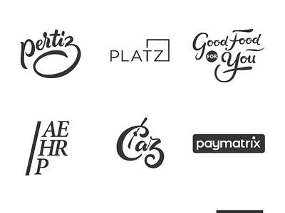 Some works from 2018 lettering design logo