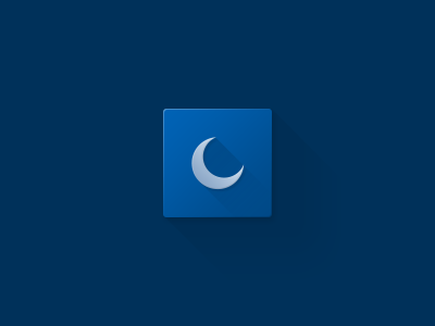Sleep Icon blue icon moon night rectangular semiflat sleep