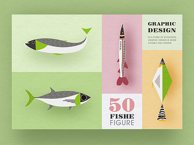 Geometric graphic design - Fish modeling design 1 card collocation design fish fresh graphic icon illustrations image