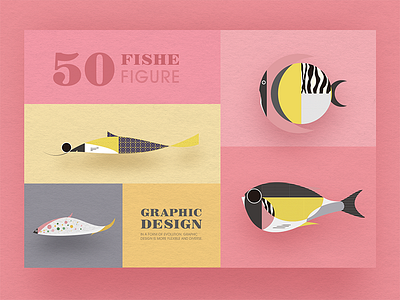 Geometric graphic design - Fish modeling design 4