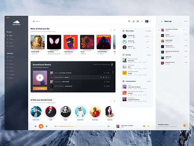 SoundCloud Desktop app concept desktop fluent mac music player spotify streaming ui ux