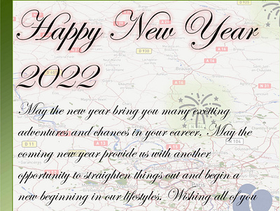 Happy new year card design 2022 branding celebration gis gis new year graphic design map