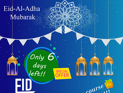 EID post with Business reminder discount eid eid mubarak eid ul fitre poster reminder typography