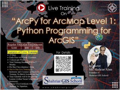 Live Training Poster course education gis live training online course typography