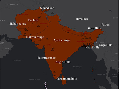 South Asian Countries Illustration