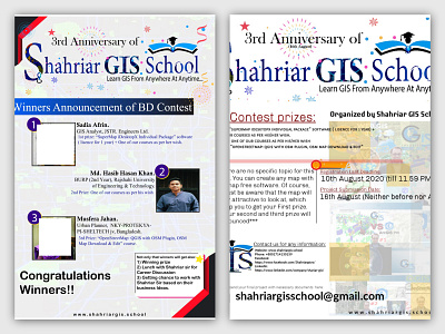 WINNERS POSTER  of SGS BD CONTEST 2020