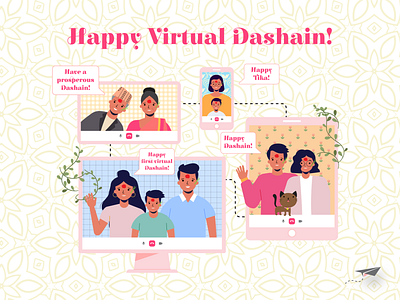 Happy Virtual Dashain! dashain illustration
