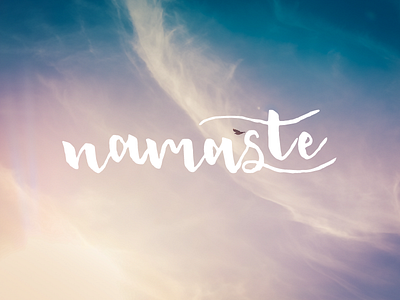 Namaste hand lettering namaste
