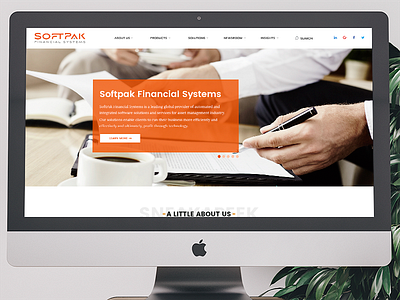 Softpak Financial Systems Website Revamp finance financial financial software financial systems homepage saas softpak ui ux web redesign web revamping website