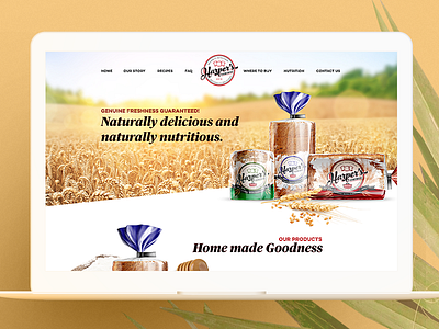 Harpers Bread Website Concepts bakery bakery website bread bread company bread ui design bread web bread website harper homepage design walmart