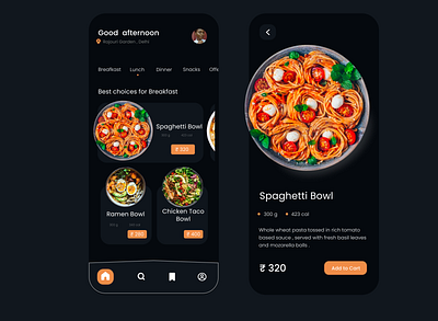 Food Delivery App animation app branding design food delivery graphic design illustration logo motion graphics typography ui ux vector