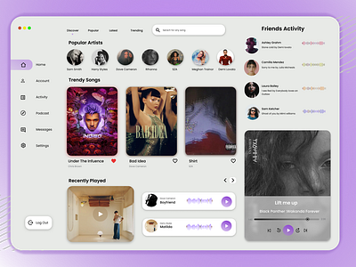 Music Player App Design