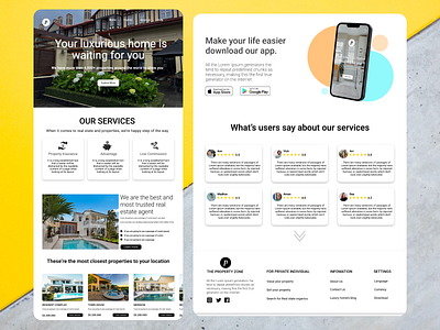 A Luxurious Property Website app branding design graphic design luxurious house ui website