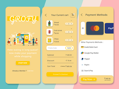 The grocery App UI by Deepali Jinwal on Dribbble