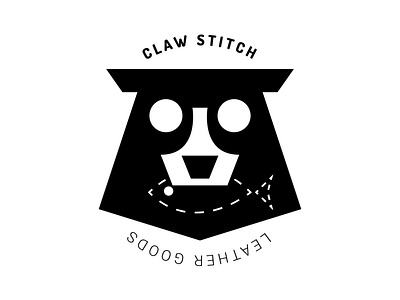 Bear Claw Stitch Leather Goods Logo design 2022 animal bear black branding design fish illustration leather leatherworking logo minimal photoshop vector white