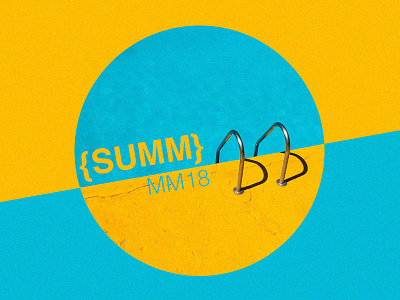 Summer MM18 2018 blue design font funk helvetica photoshop pool spotify summer yellow