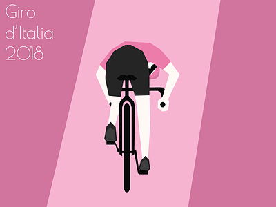 Giro d'Italia 2018 2018 bicycle bike cycling cyclist giroditalia graphic illustrator minimal pink road sport