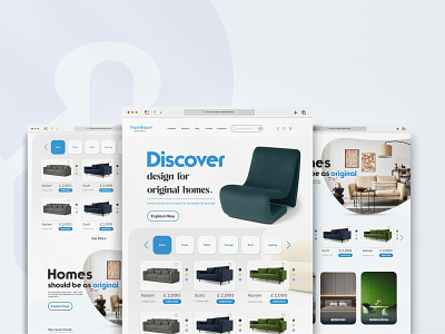 Furniture E-commerce UI branding design ecommerce ecommerce ui graphic design ui