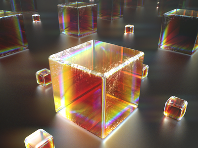 Dispersion-01 3d c4d cinema4d glass irridecent redshift redshift3d shader