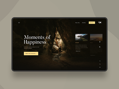 Moments of Happiness figmadesign travel travel agency ui ux web web design