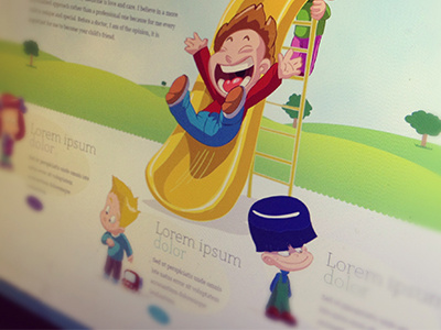 Web layout of pediatric doctor aakreit art direction doctor illustrative sachdeva web design