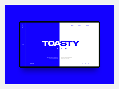 Toasty Tech Layout Experiment clean creative landing page design minimal design split technology typography ui uiux ux web design