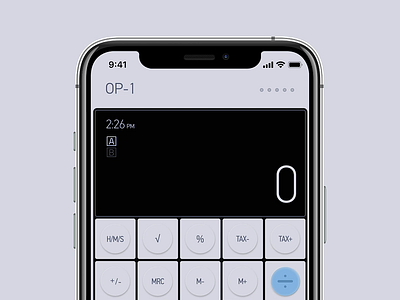 DailyUI 04 - Calculator App app dailyui dailyui004 minimal op1 prototype ui ui design