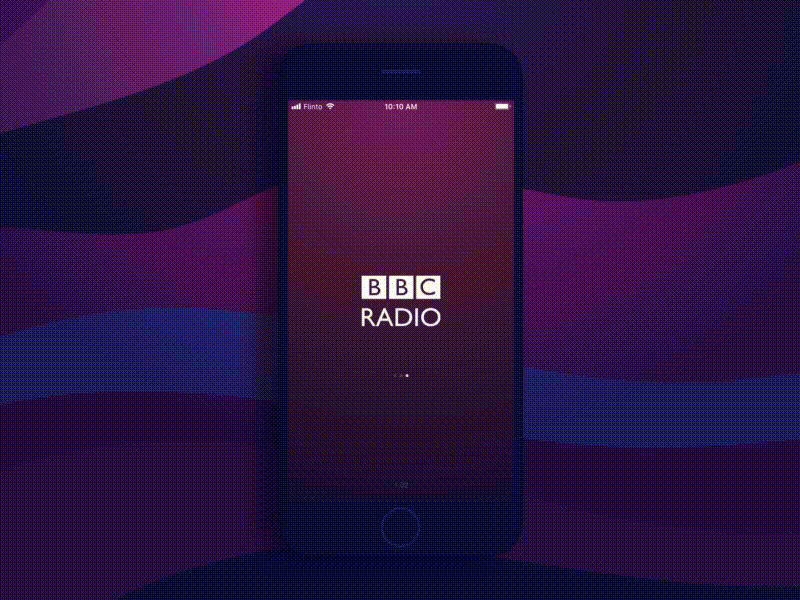 BBC Radio App animation card entertainment interaction ios list material music radio scroll ui ux