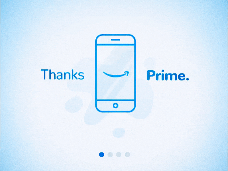 Thanks Prime 2d amazon animation blu flat icon prime ui