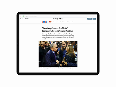 DailyUI 01 - New York Times Sign Up (NYT Browser on Tablet) account app daily dailyui dailyui 001 design minimal new sign up today ux york