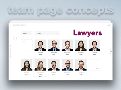 Saenko Kharenko team page concepts concept creative dribbble firm inspiration law ui userflow ux web webdesign