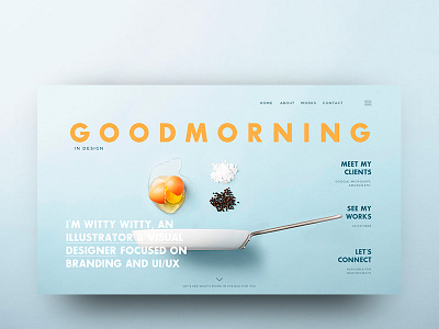 #GOODMORNING (start page concept) concept creative inspiration marketing ui userflow userinterface ux web webdesign wittydigital