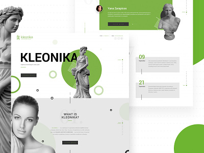 KLEONIKA web design aesthetic beauty clinic cosmetic dermatology kleonika medical medicine renovation skin ui wittydigital