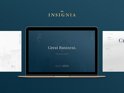 New concept. Insignia finance concierge, corporate site design