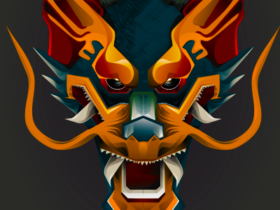 Stylized Dragon Head