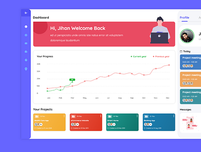 Dashboard UI app design flat illustration minimal typography ui ux web website