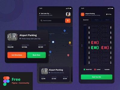 Parkover - Car Parking App (Neumorphism) app booking car design flat minimal parking slot slot booking typography ui ux