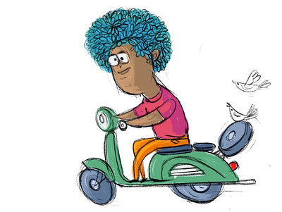 Scooter animation art dirction branding character design characters creative designs graphic design logo motion graphics sketching