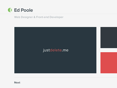 Portfolio Page clean design edpoole.me homepage portfolio website