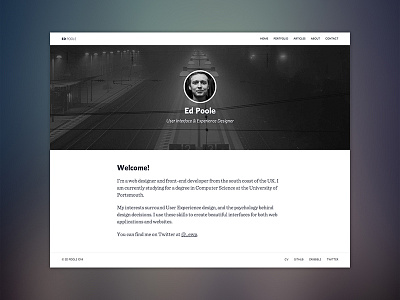 Site Redesign 2014 blog hero interface portfolio redesign responsive user experience