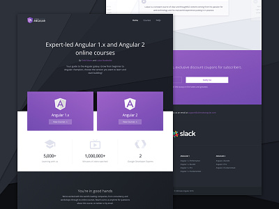 Ultimate Angular design home page landing marketing ui web website
