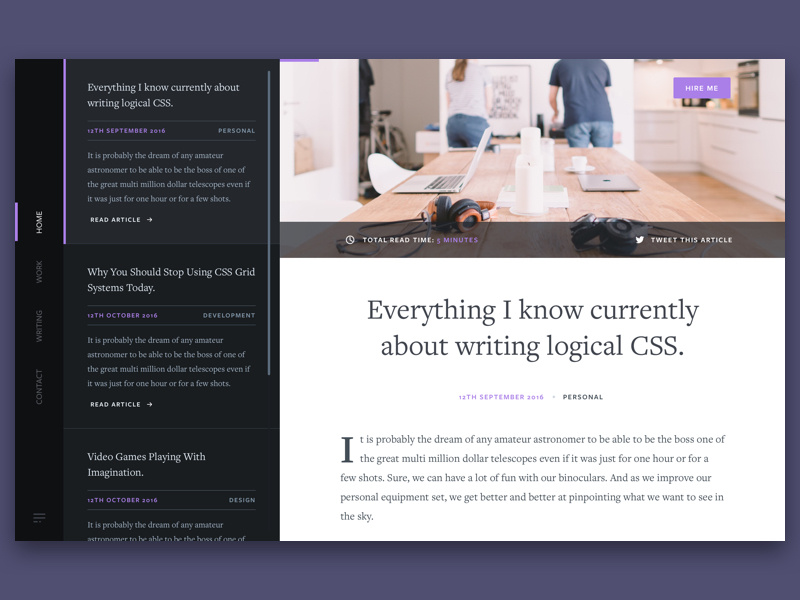 Blog Concept blog web marketing landing interface icon design