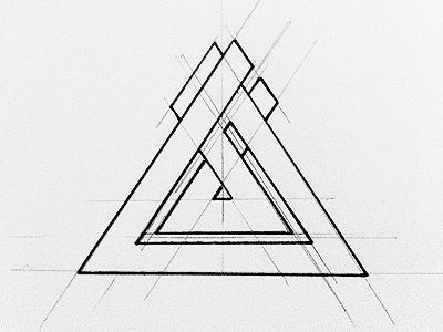 Logo Concept abstract crisp logo modern sketch triangle