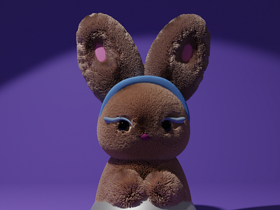 Bunny3D. Stuffed toy. 3d design