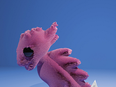 Pink dino 3d design