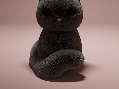 Stuffed kitten 3d design
