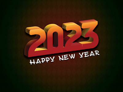 Happy New Year 2023 branding design graphic design illustration lettermark logo logo design vector